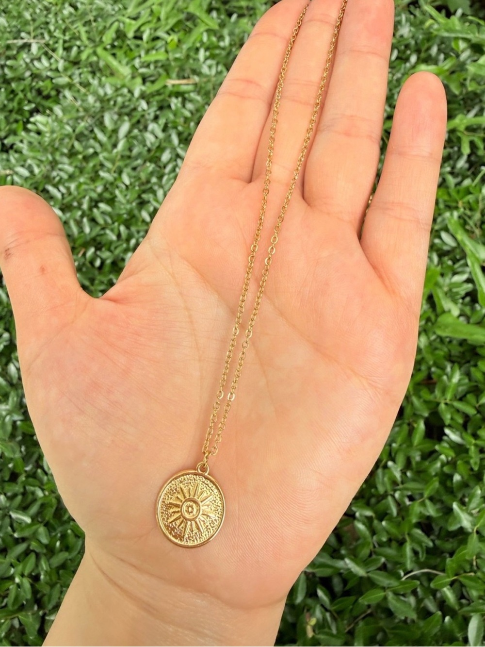 Gold Sunburst Medallion
Necklace Stainless Steel - Picture 5 of 5